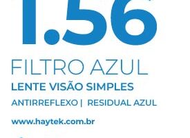 Lente Acrílica HTK 1,56 AR RESIDUAL AZUL
